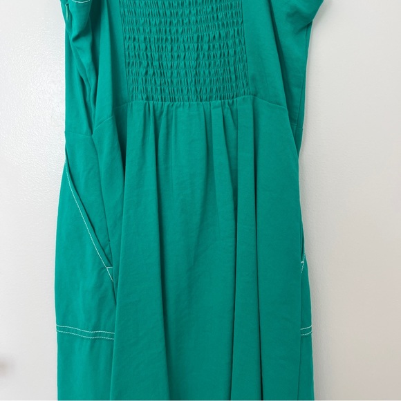 Green Dress with Tie Front - Picture 5 of 7